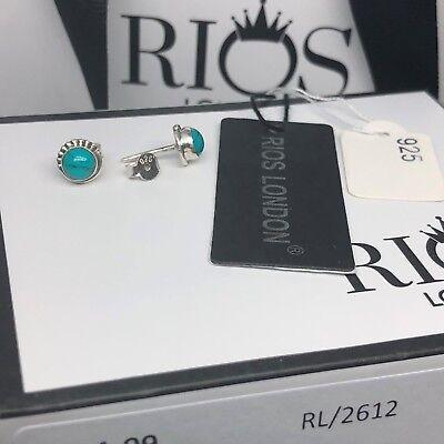 925 Sterling Silver TURQUOISE Small Button Ball Stud Earrings 5 mm Gift Boxed
