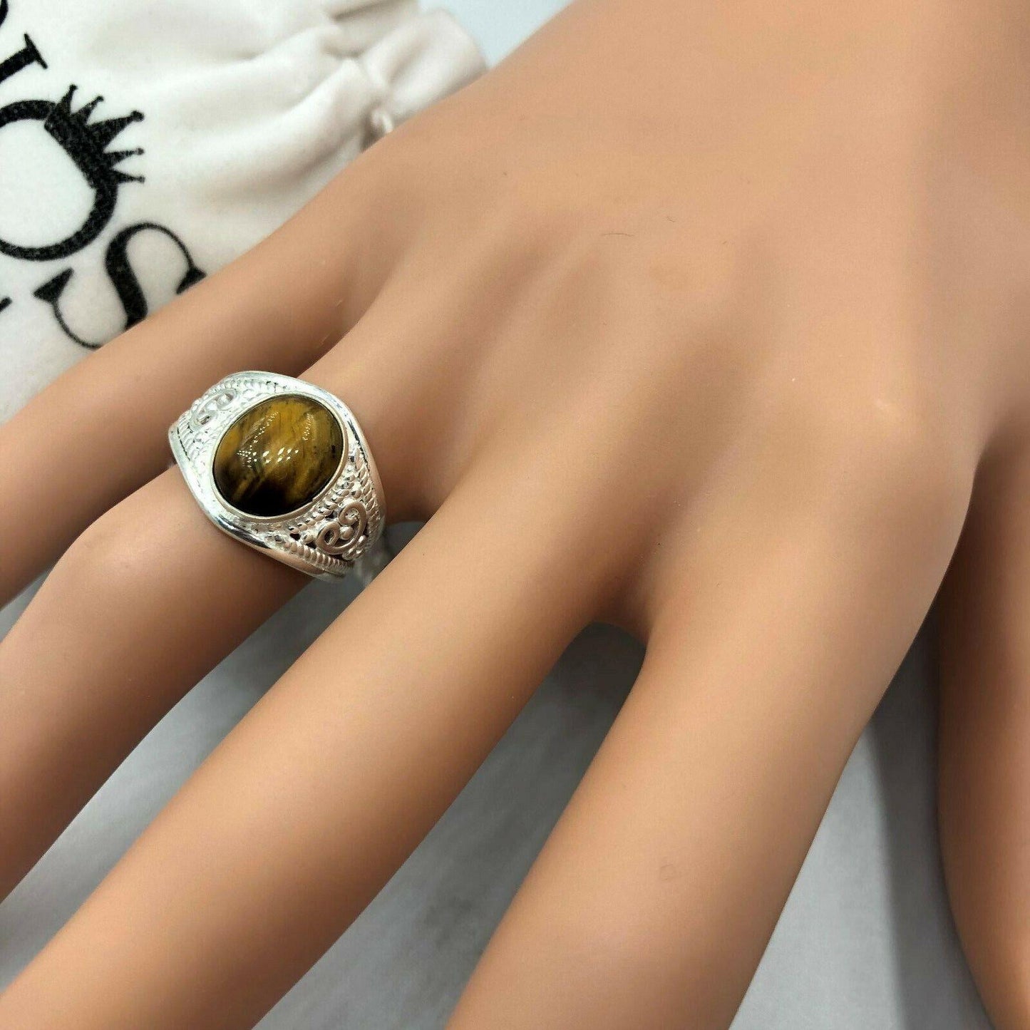 Elegant 925 Sterling Silver MOONSTONE ONYX TURQUOISE Gemstone Ring Gift Boxed - Rios London