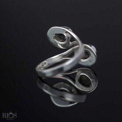 Gorgeous Double Labradorite 925 Sterling Silver Gemstone Adjustable Ring Boxed