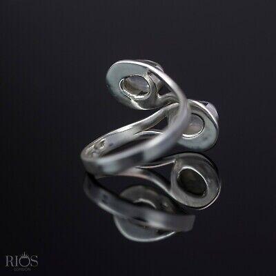 Gorgeous Double MOONSTONE 925 Sterling Silver Gemstone Adjustable Ring Boxed