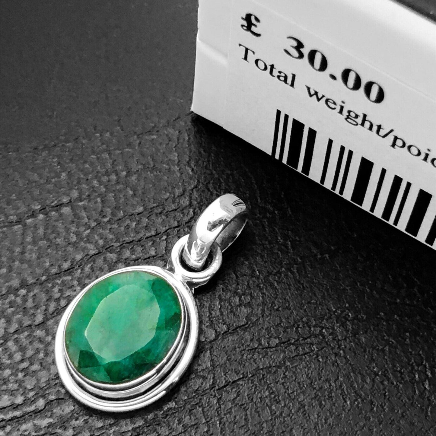 Graceful RUBY SAPPHIRE EMERALD 925 Sterling Silver Pendant Gift Boxed - Rios London