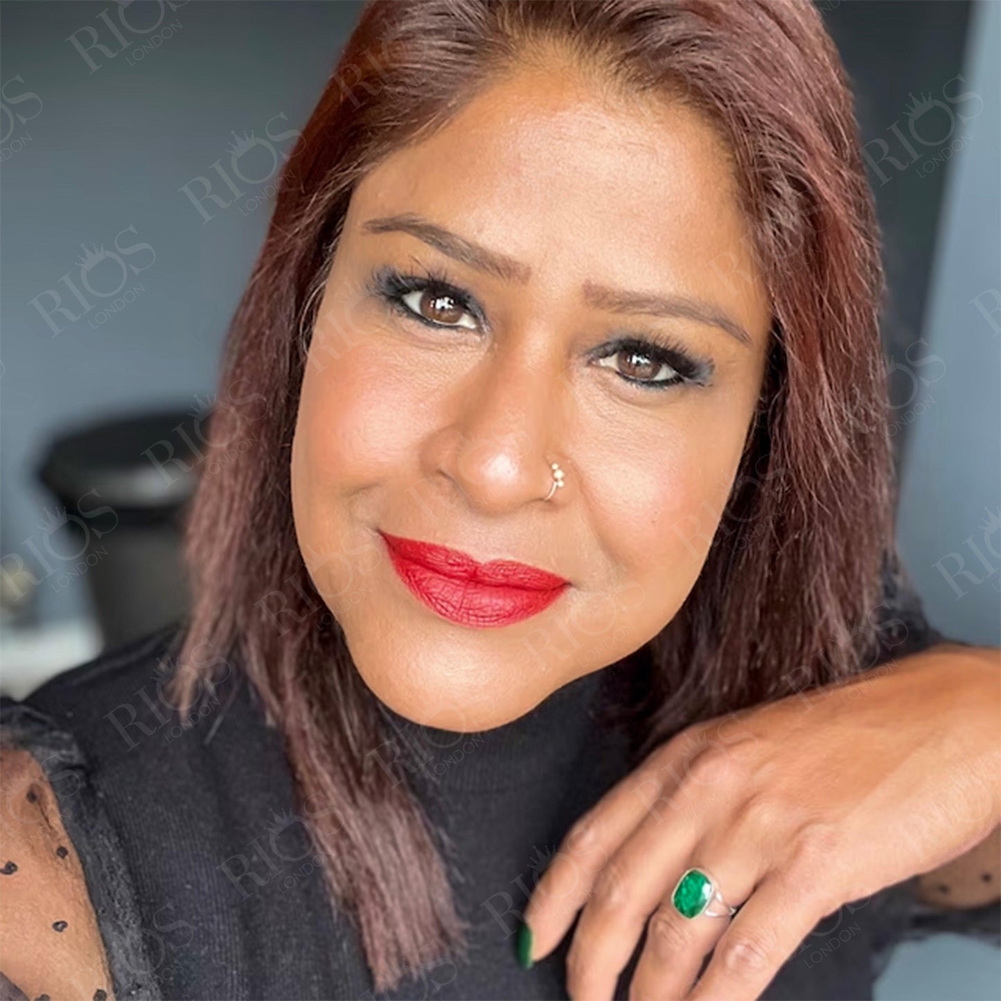 Premium 925 Sterling Silver RUBY SAPPHIRE EMERALD Facet Gemstone Ring Gift Boxed