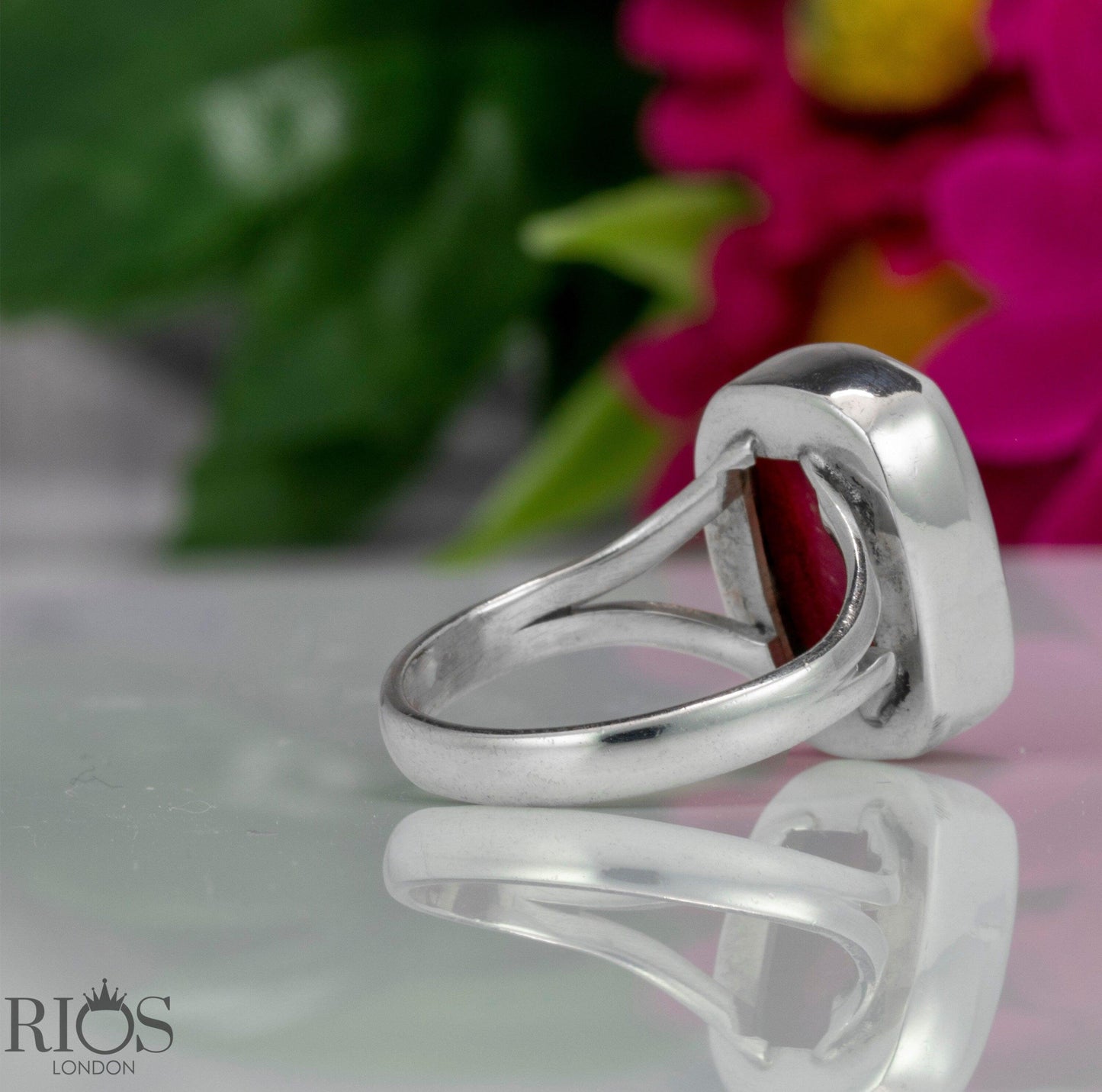 Premium 925 Sterling Silver RUBY SAPPHIRE EMERALD Facet Gemstone Ring Gift Boxed